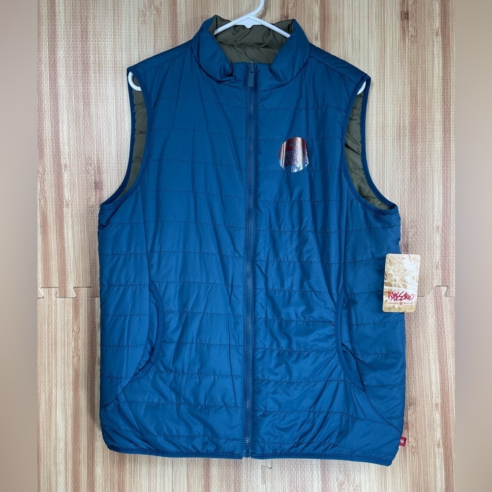 Mossimo Men Reversible Vest green/blue size L nwt